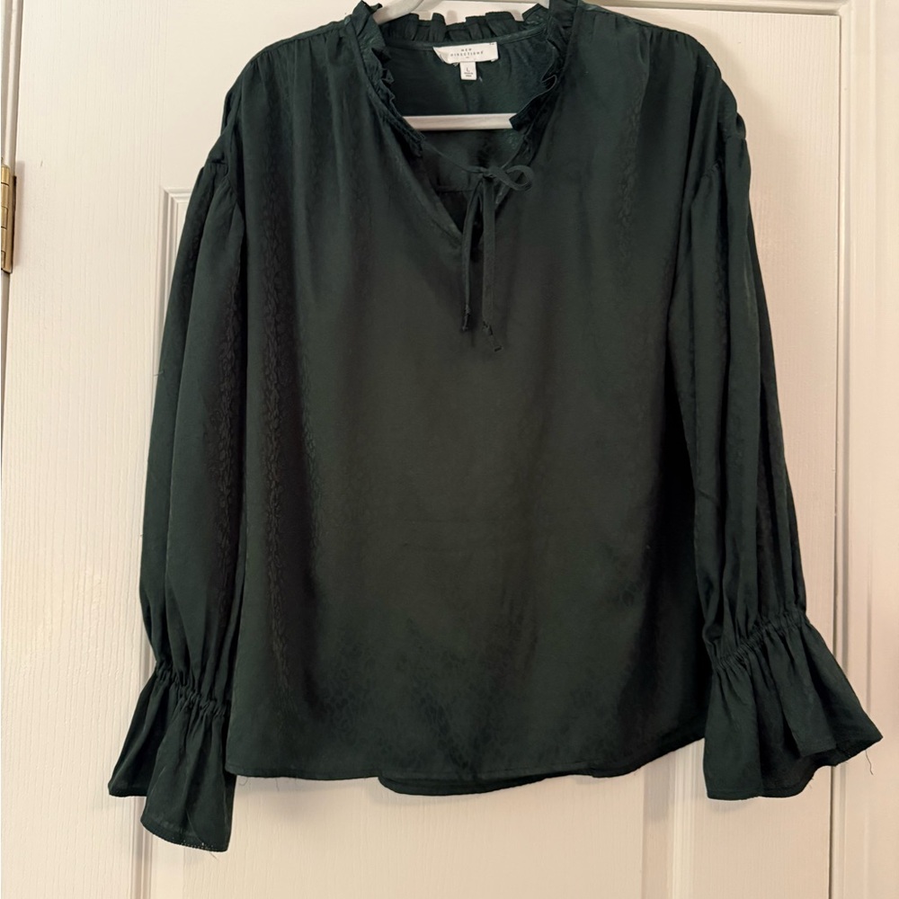 Silky Hunter Green Blouse